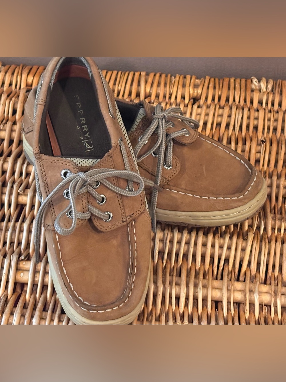Sperry Tan/Brown Nubuck Classic 2-Eye Boat Shoes